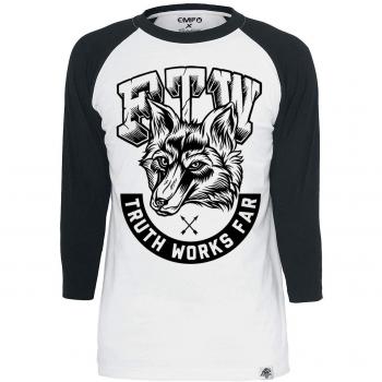 Fuchsteufelswild Truth Works Far Camisa Manga Larga Blanco-Negro M