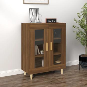 Aparador de madera contrachapada marrón roble 69,5x34x90 cm - Mueble de Almacenaje de Salón, Armarios con Puertas, Cajón de Madera, Buffet para salón Moderno