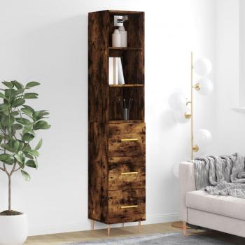 Aparador de madera contrachapada 34,5x34x180 cm con 3 cajones