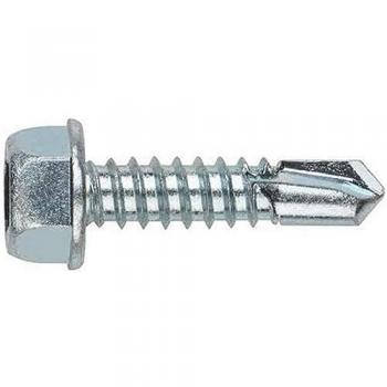Tornillo autotaladrante DIN 7504-K cincado 6.3 x 32 mm, cabeza hexagonal, paquete de 70 unidades