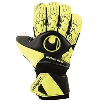 uhlsport ABSOLUTGRIP BIONIK Portero, Guantes de fútbol, Unisex Adulto, Negro/Amarillo Fluorescente, 11