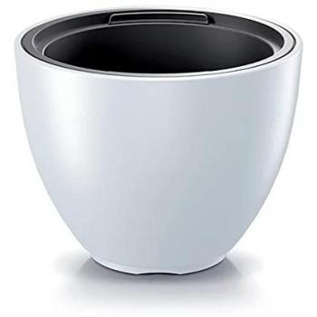 Maceta HEOS 25L con Depósito - Dimensiones 395x395x302 mm - Color Gris Claro - Ideal para Decoración Interior y Exterior