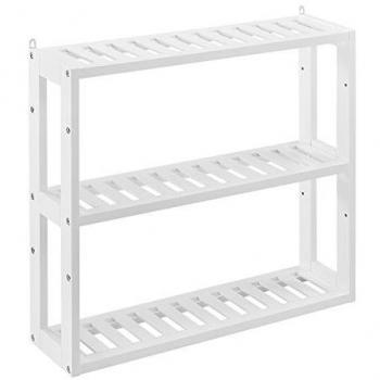 Estantería de Pared para el Baño - 54x15x60cm - Blanco - 2 Compartimientos