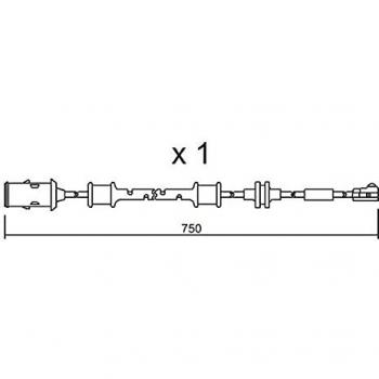 Sensor de desgaste de pastillas de frenos AISIN BPOPK-9319 para OPEL Astra y Zafira