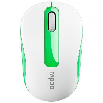 Rapoo M10 - Ratón (RF inalámbrico, Óptico, PC/ordenador portátil, Verde, Ambidextro, USB)
