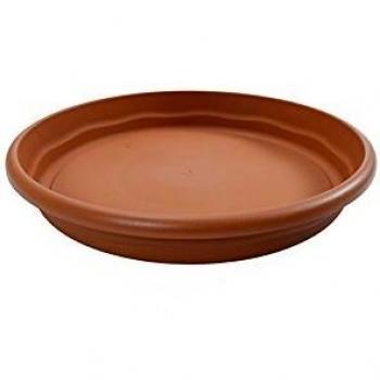 Plastiken Terra - Plato Redondo, diámetro de 34 cm, Color Terracota