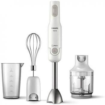 Philips Hr2543/00 Batidora de Mano Promix con Vaso y Función Turbo, Accesorios Incluidos Picadora Compacta, Levantaclaras, 700 W