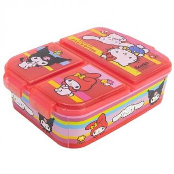 Sandwichera Múltiple Hello Kitty y Amigos con 3 Compartimentos