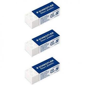Goma de borrar mini Mars Plastic Staedtler 526-53 - Sin ftalatos ni látex - 40x19x13 mm - Color blanco