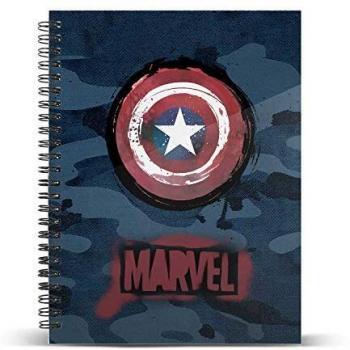 Capitán América Supreme-Cuaderno Papel Cuadriculado DIN A4