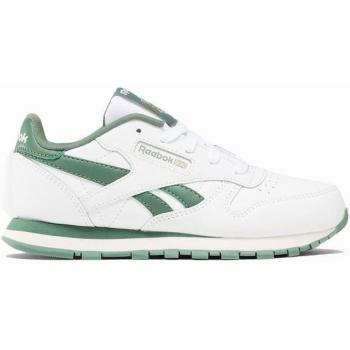 Zapatillas Reebok Classic Leather Infantiles Blanco/Verde EU 28