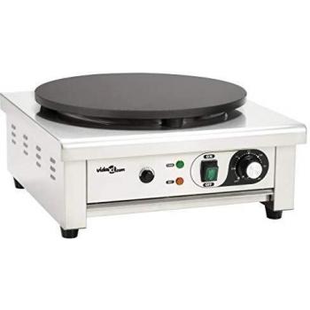 vidaXL Crepera con Bandeja Extraíble 40 cm 3000 W Placas Calentadoras Cocina