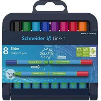 Estuche de 8 bolígrafos Schneider Link-It colores mixtos
