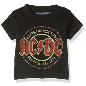 Twins Ac/dc 5 281 11, Camiseta Para Bebés, Negro