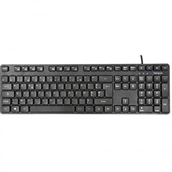 Targus AKB30FR Teclado USB AZERTY Francés Negro - Accesorio electrónico para teletrabajo, diseño compacto, conexión USB, compatible con sistemas operativos Windows y Mac
