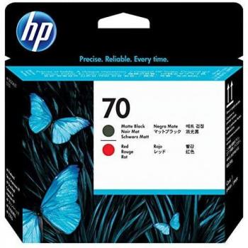 HP No. 70 Matte Black & Red Print Head (C9409A)