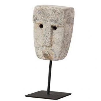 Figura Decorativa de Piedra y Metal 8x7x23 cm - Estilo Elegante y Artesanía Exclusiva