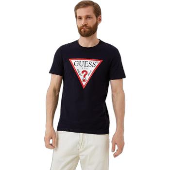 Camiseta Guess para hombre con logotipo triángulo negro