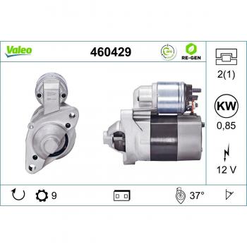 Motor de arranque VALEO 460429 para RENAULT: Clio, Kangoo, Modus, Koleos, Twingo, Wind, Thalia, Symbol y DACIA: Sandero, Logan