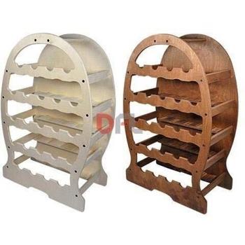 Bodega Portabotellas de Madera Clara para 23 Botellas - Made in Italy, 49 x 27 x 76 cm