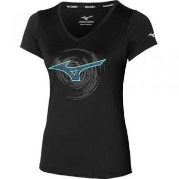 Mizuno Women's Impulse Core Black Short Sleeve Fitness T-shirt