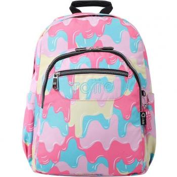 Mochila Totto Acuareles Luti Escolar Adaptable a Carro Eco-Friendly