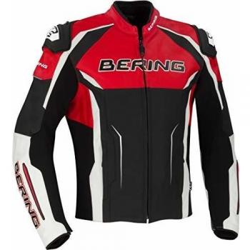 BERING Chaqueta moto DRAXT-R Negro/Blanco/Rojo, Negro/Blanco/Rojo, XL
