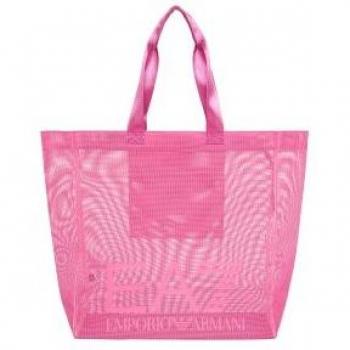 Emporio Armani EA7 Stylish Tote Bag with Zip Closure, Pink, ONE SIZE