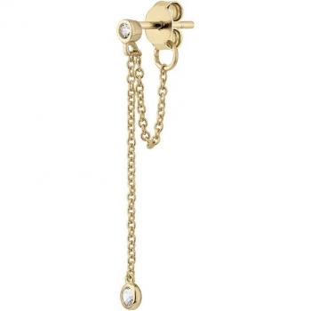 Ear Candy - Piercing Ellie de plata bañado en oro 18k