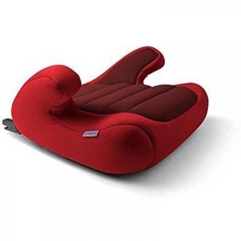Bebé Due Ziti-Fix - Alzador para coche con Isoclic sin respaldo, color rojo
