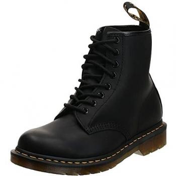 Dr. Martens 1460 8 Eye Boot, Botas de cuero Unisex, Negro