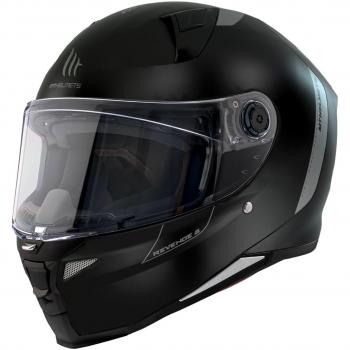 Casco De Moto Integral Revenge 2 S Solid -06 Mt Helmets, color negro mate, diseño integral, homologado para seguridad, ventilación optimizada, visera anti-rayaduras y sistema de cierre de doble anilla