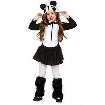 Guirca-83249 Disfraz 5-6 años Oso Panda Falda, Color Blanco/Negro