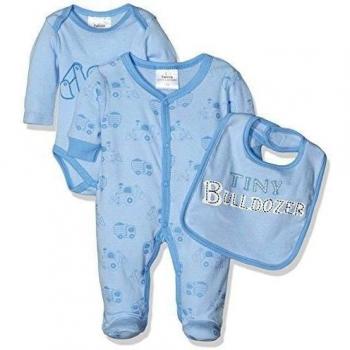 Twins Bulldozer, Conjunto Para Bebés, Azul