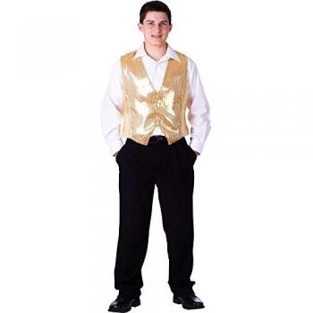 Dress Up America Chaleco de Lentejuelas Dorado Completamente Forrado para Adultos