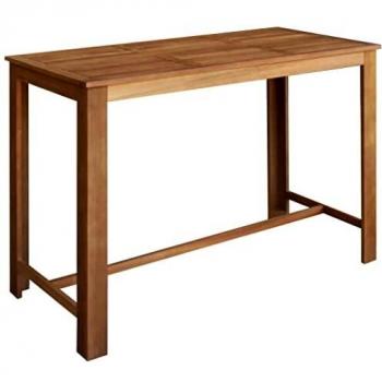 vidaXL Bar Table Solid Acacia Wood 150x70x105 cm
