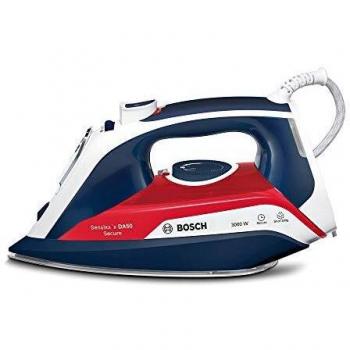 Bosch Hogar Sensixx'x DA50 Plancha de Vapor, 3000 W, 350 milliliters, Cerámica, 5 Velocidades, Azul/Rojo/Blanco