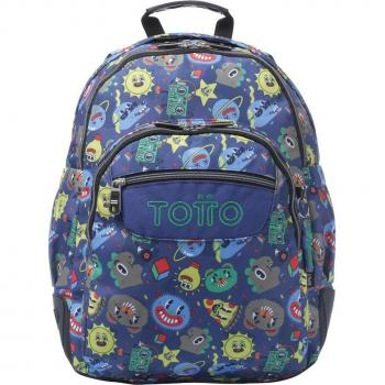 Mochila Escolar Totto España Azul Tello - Rayol