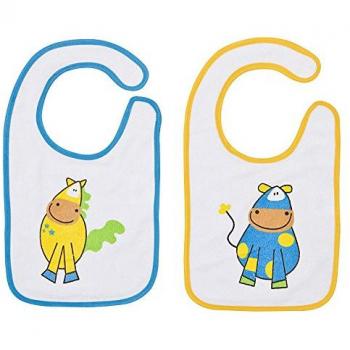Piccolandy 1340827072200 - Set de 2 baberos medianos en velcro, con rizo plastificado