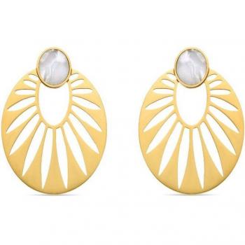 Pendientes de Lujo Luxenter Africa en Aleación de Metales Bañados en Oro Amarillo