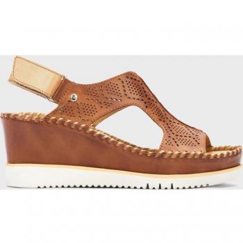 Pikolinos Aguadulce Perforated Leather Women's Wedge Sandals - Colour: Brandy, Size 7 (UK) 40 (EU), Model W3Z-1775C1