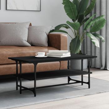 Mesa de centro de madera contrachapada 100x50x40 cm en color Negro, Roble Sonoma y Roble ahumado - Mesita de Salón o Comedor o Auxiliar - Mesa de Café Meuble Salón