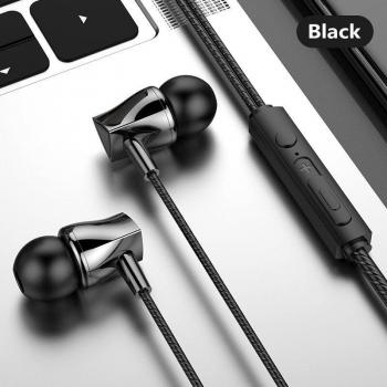 Auriculares Intrauditivos Estéreo con Cable y Micrófono Incorporado, Subwoofer de 3.5mm, Compatibles con Smartphones, Tabletas y MP3