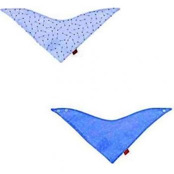 Babero Bandana Tri Pack 2 Be Zoe Celeste 38x18 cm