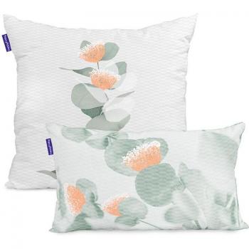 Corymbia Funda de cojín 60x60 cm - Diseño blanco, 100% Algodón, Fabricado en España