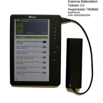 Spartechnik - Cargador de batería portátil para Trekstor 3.0. Trekstor 4, Ink, 4ink, 4.0 Liro, Ink Pyrus, color negro