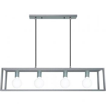 Lámpara colgante industrial y retro Sigalo Gris arena 4 luces E27 Italux