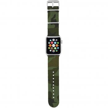 Trust Urban - Correa de nylon para Apple Watch de 38 mm, verde camuflaje