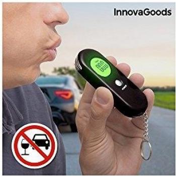InnovaGoods IG115700 - Alcoholímetro Digital, Color Negro