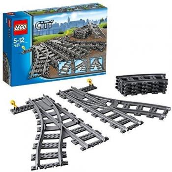 LEGO City - Puntos, Juguete de Contrucción de Vías de Tren para Complementar